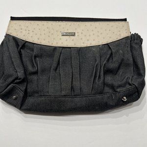 MICHE Charcoal Gray Denim & Faux Leather DENIECE BAG PURSE SHELL August 2010